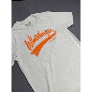 Whataburger Graphic T-Shirt Mens Small Grey Short Sleeve Cotton Blend